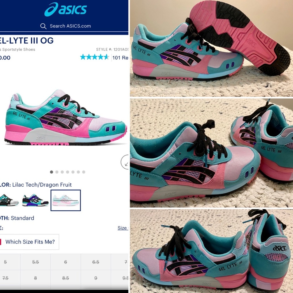 Size 7 Asics Gel-Lyte 3 OG